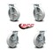Service Caster 8 Inch Semi Steel Swivel Caster Set with Roller Bearings 2 Brakes SCC-30CS820-SSR-2-TLB-2 - alternate 7